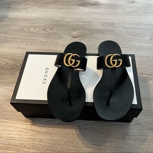 GUCCI GG marmont thong sandals